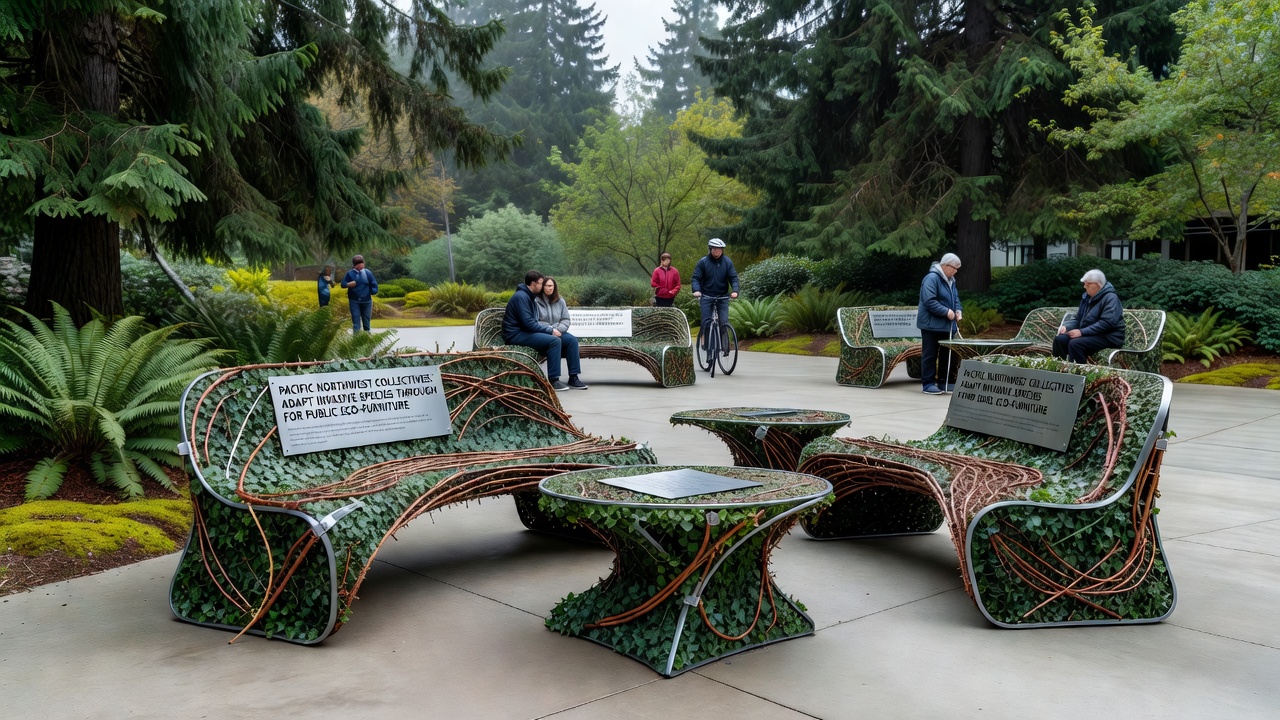 Pacific Northwest Collectives Harness Hybrid Bending on Invasive Species for Sustainable Public Furniture